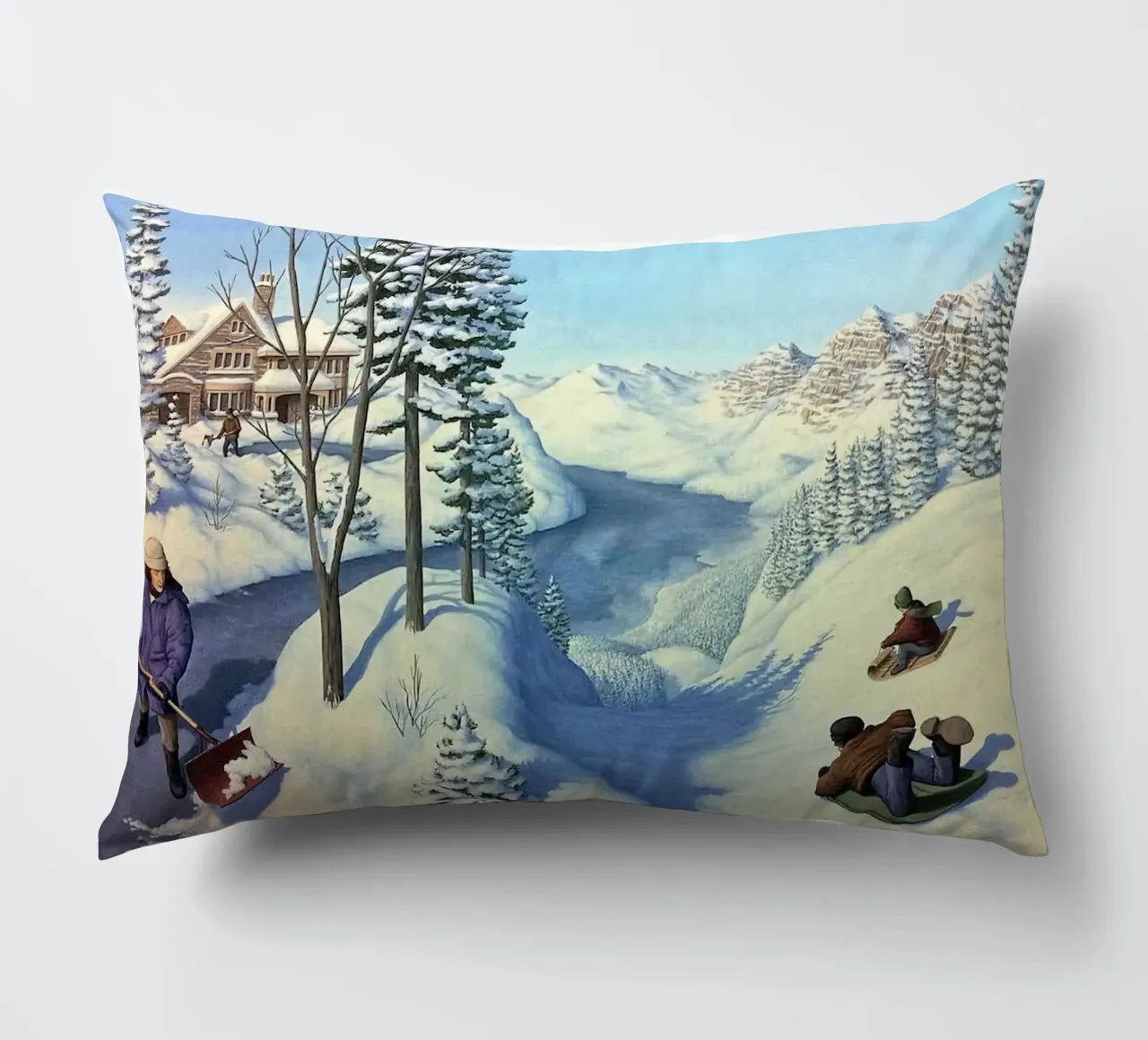 Rob Gonsalves Grande neve cuscino da Trudeau Art Galley