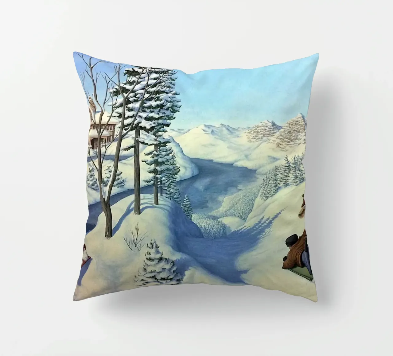 Rob Gonsalves Grande neve cuscino da Trudeau Art Galley