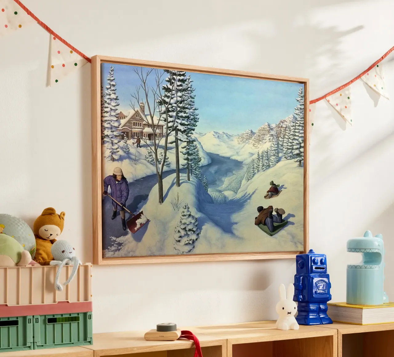 Rob Gonsalves Grande neve tela con Cornice a cassetta da Trudeau Art Galley