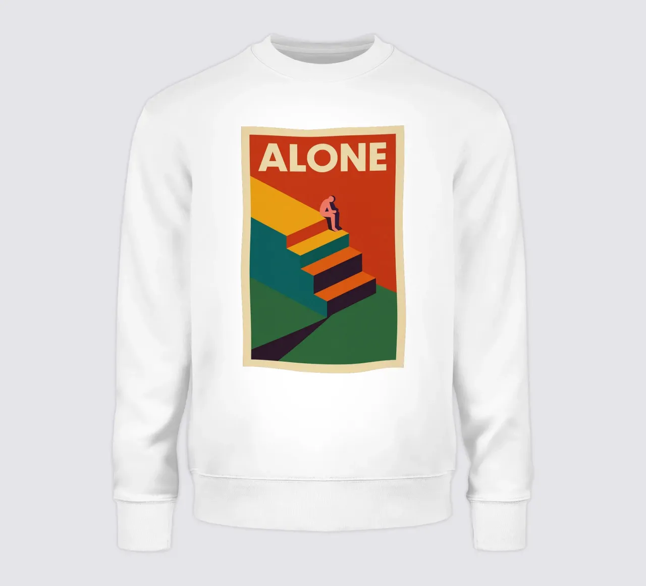 ALONE - La solitudine a tinte forti felpa da JETLAG | affiches voyage
