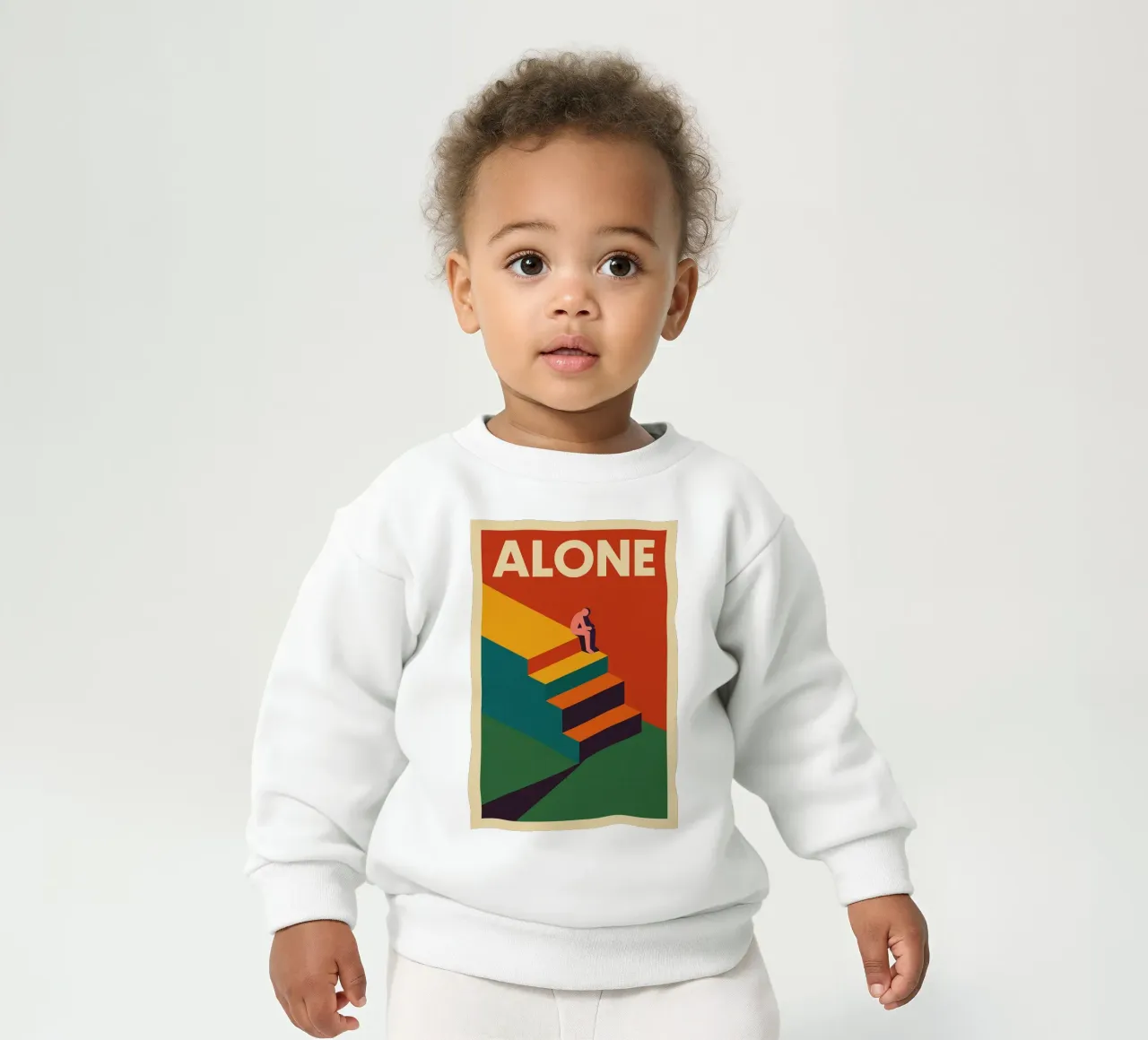ALONE - La soledad en colores vivos sudadera de bebé de JETLAG | affiches voyage