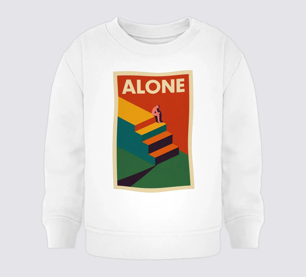 ALONE - La soledad en colores vivos sudadera de bebé de JETLAG | affiches voyage