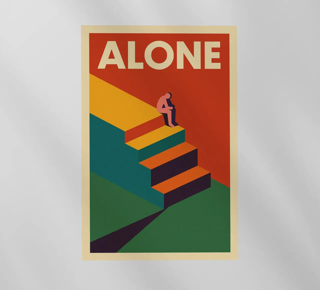 ALONE - La solitudine a tinte forti pellicola backlit da JETLAG | affiches voyage