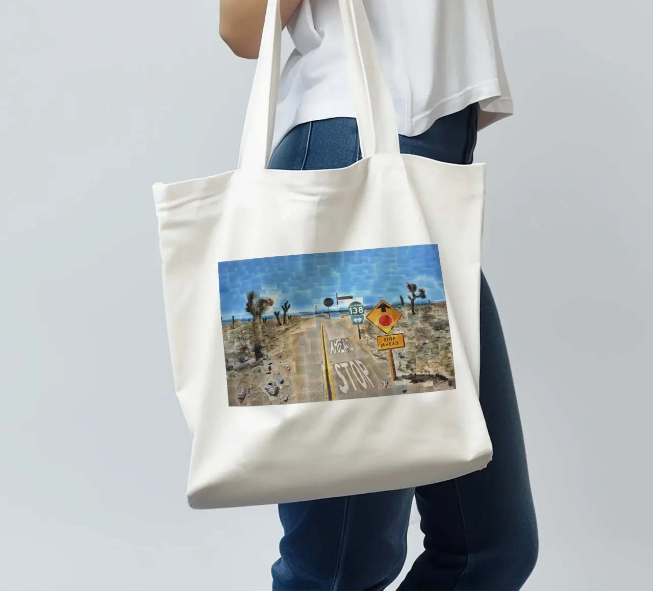 Autostrada dei Fiori di Pero borsa in juta da Ruthie-Talavera