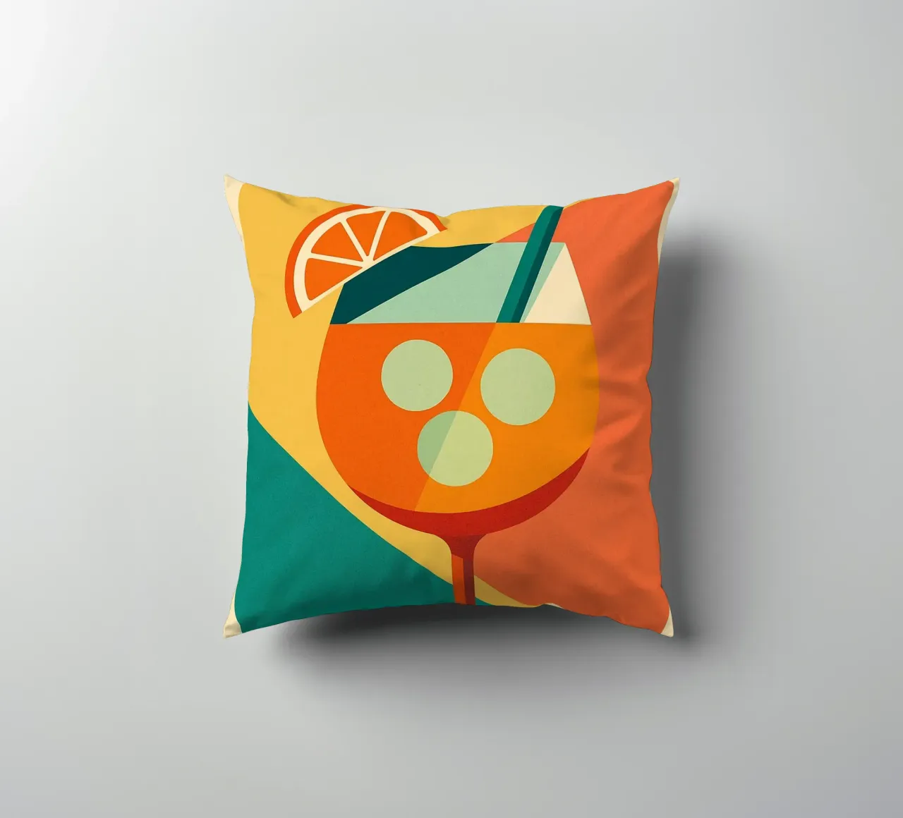 SPRITZ - An arty version of the iconic aperitif decorative cushion by Boissons - Affiches & posters - Retro