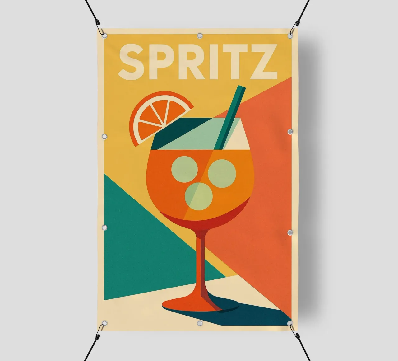 SPRITZ - Der ikonische Aperitif in einer Arty-Version PVC Plane von Boissons - Affiches & posters - Retro