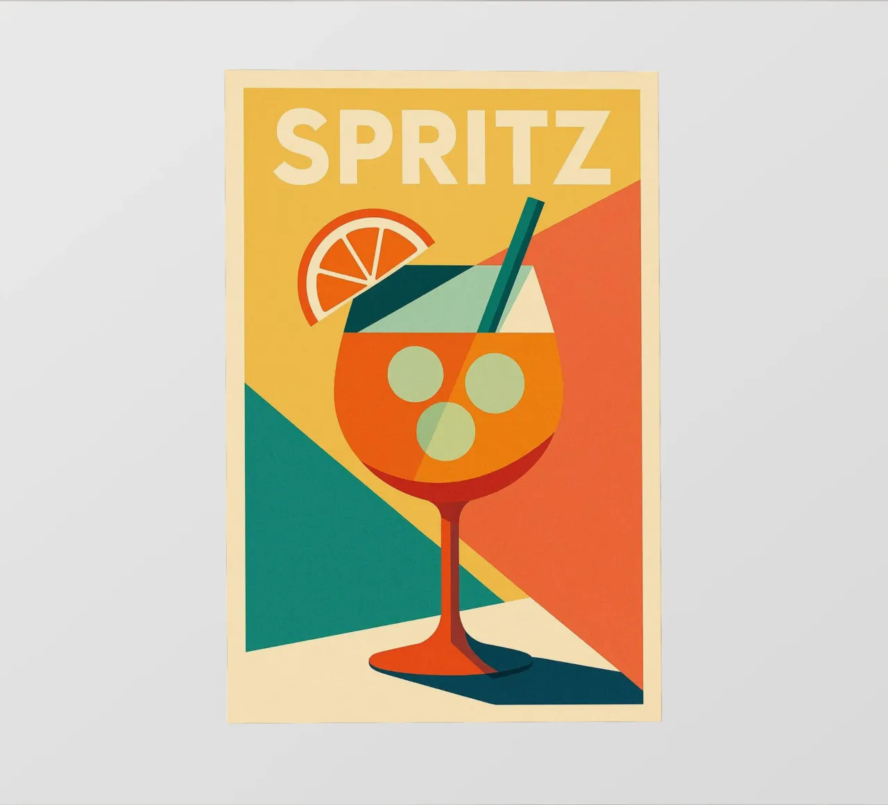 SPRITZ - Der ikonische Aperitif in einer Arty-Version PVC Plane von Boissons - Affiches & posters - Retro