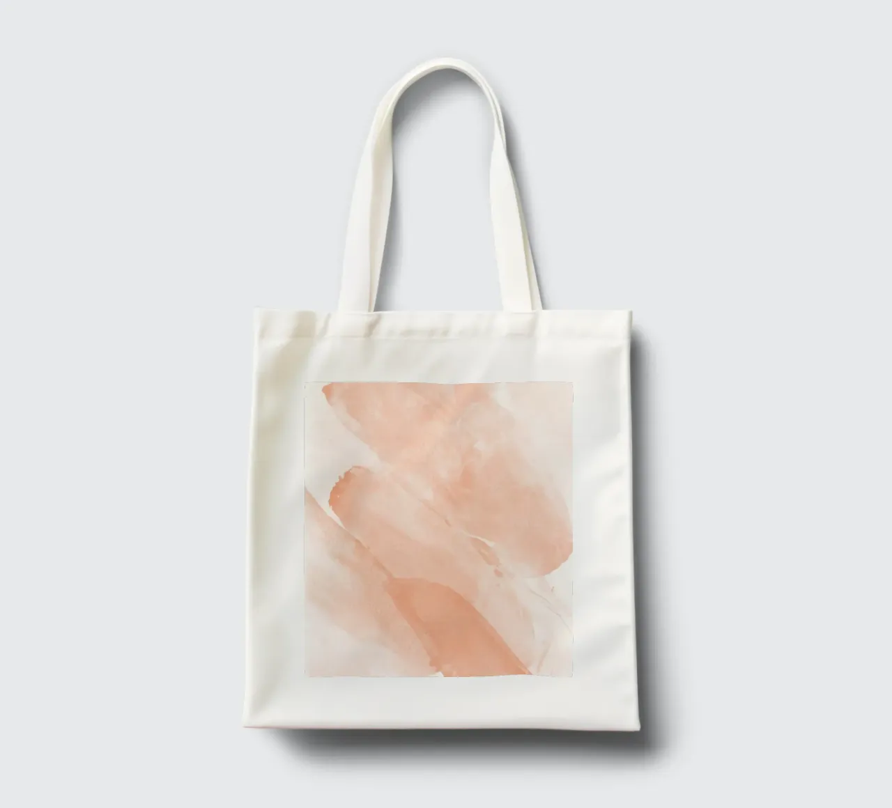 Abstract peach brushstrokes 2 tote bag by NouveauPrints