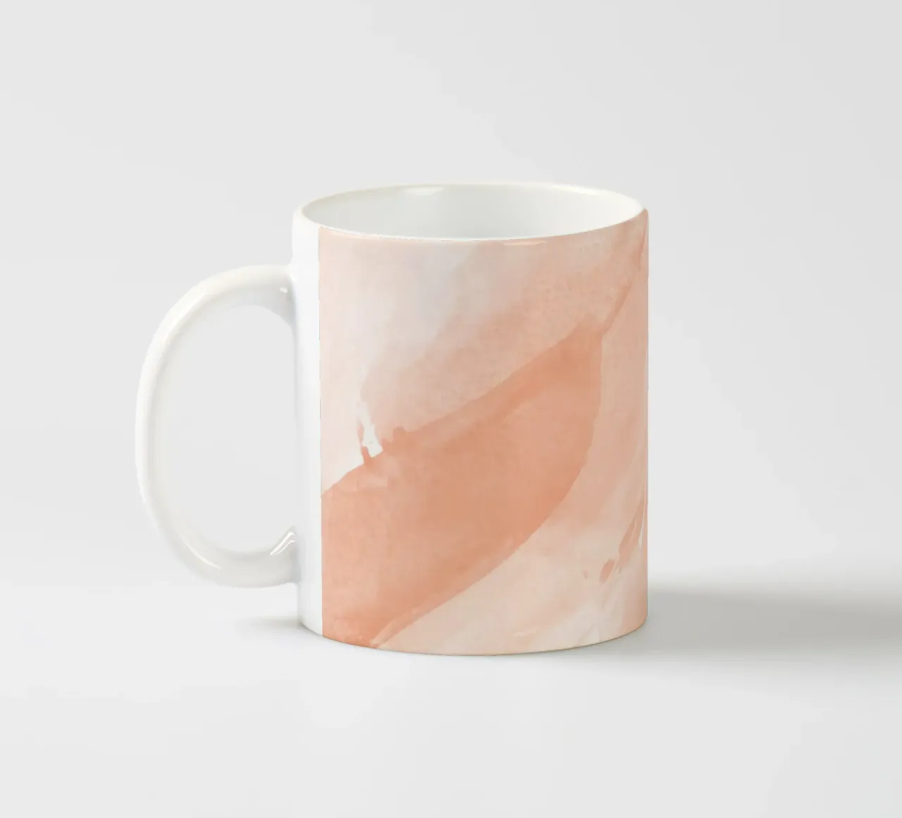 Pennellate astratte di pesca 2 tazza in ceramica da NouveauPrints