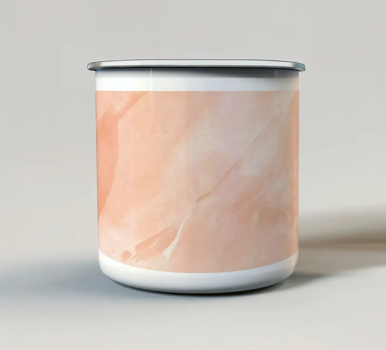 Pennellate astratte di pesca 2 tazza in smalto da NouveauPrints