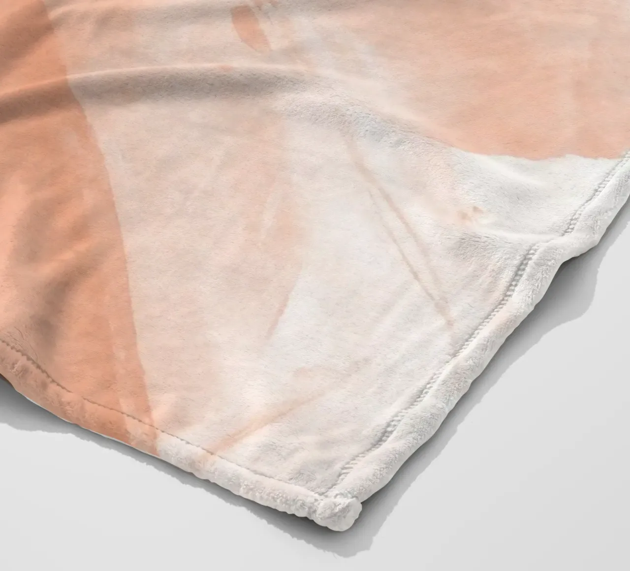 Pennellate astratte di pesca 2 coperta in pile da NouveauPrints