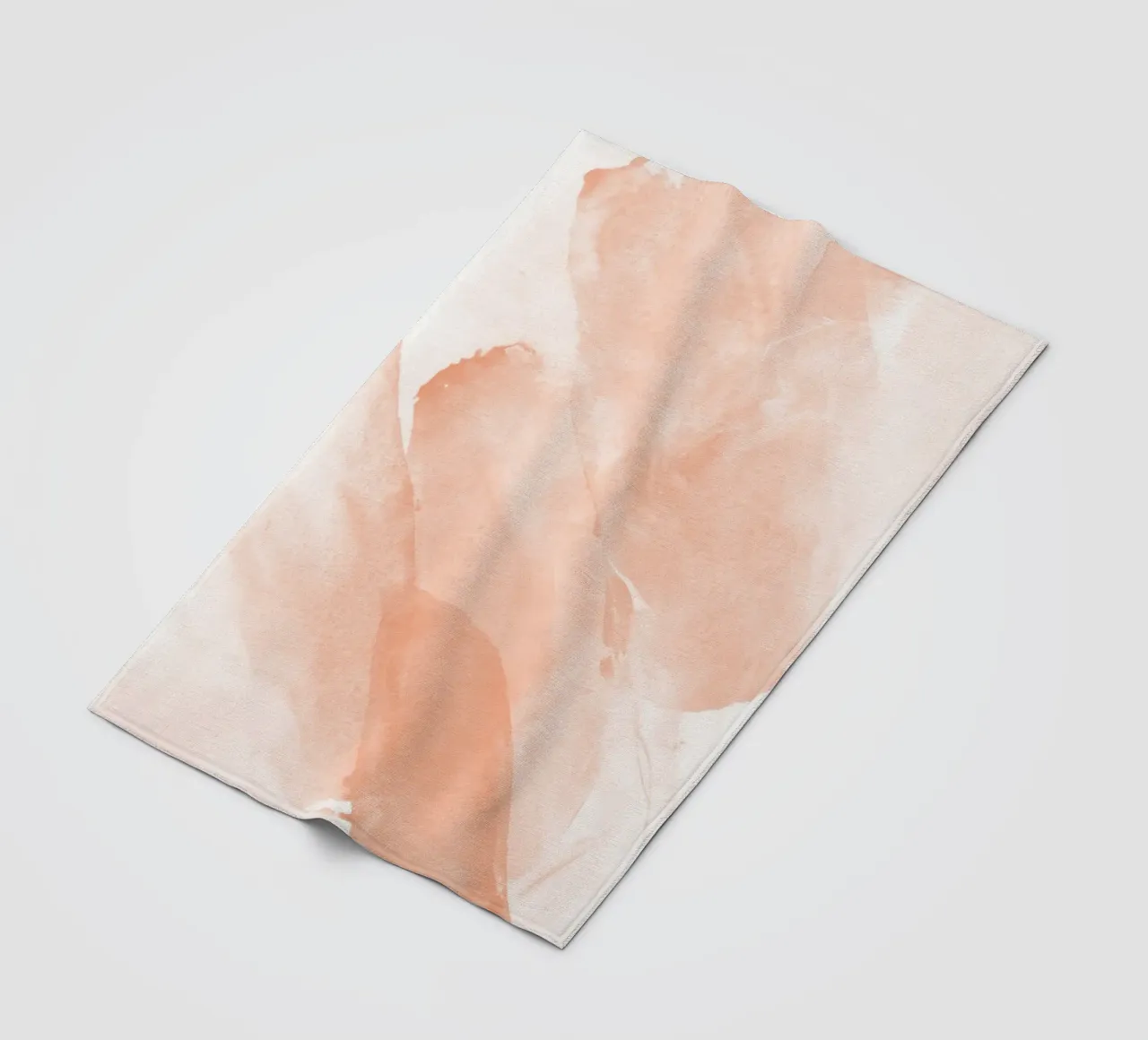 Pennellate astratte di pesca 2 coperta in pile da NouveauPrints