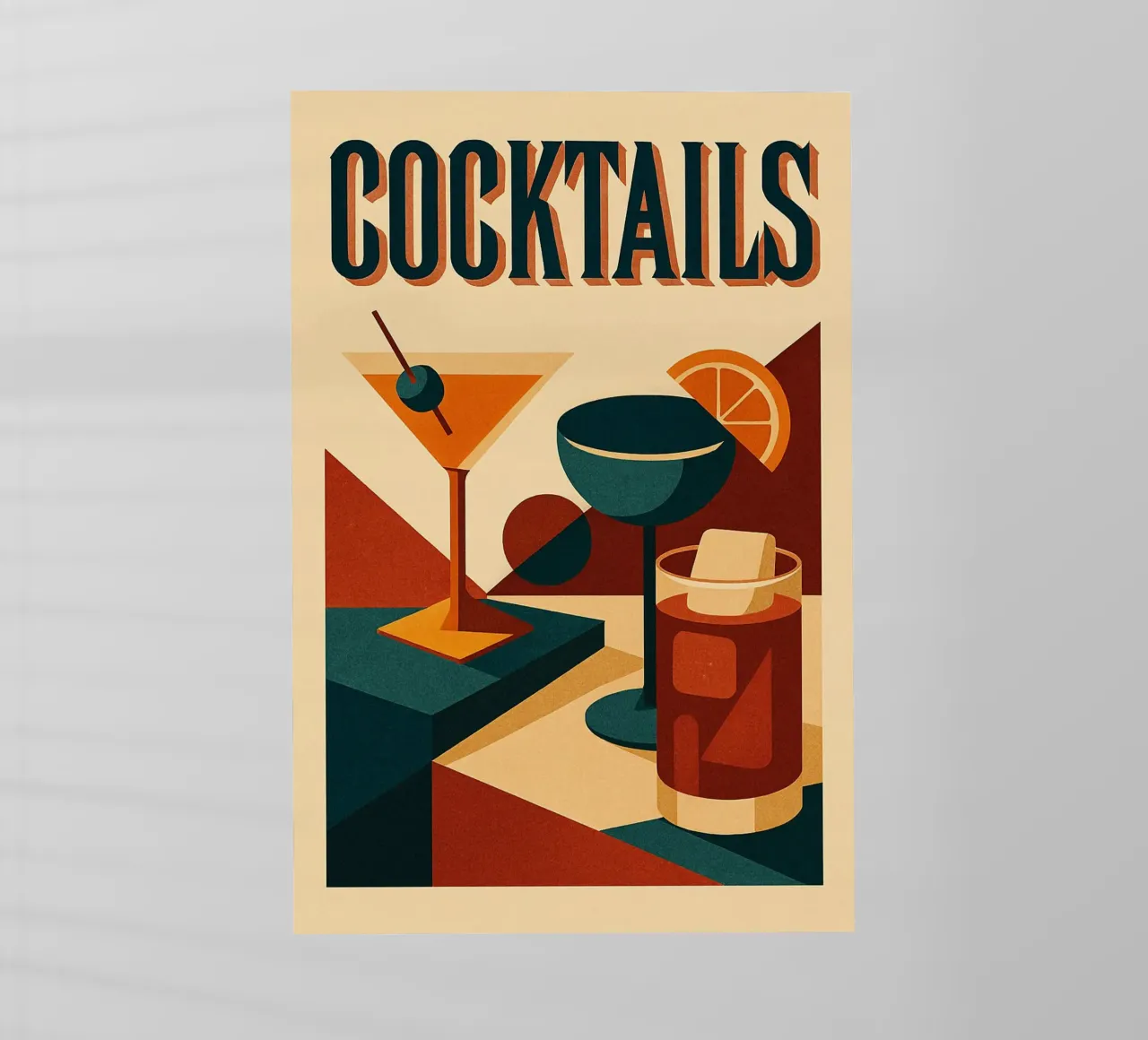 COCKTAIL - Mixologia retrò pellicola backlit da Boissons - Affiches & posters - Retro