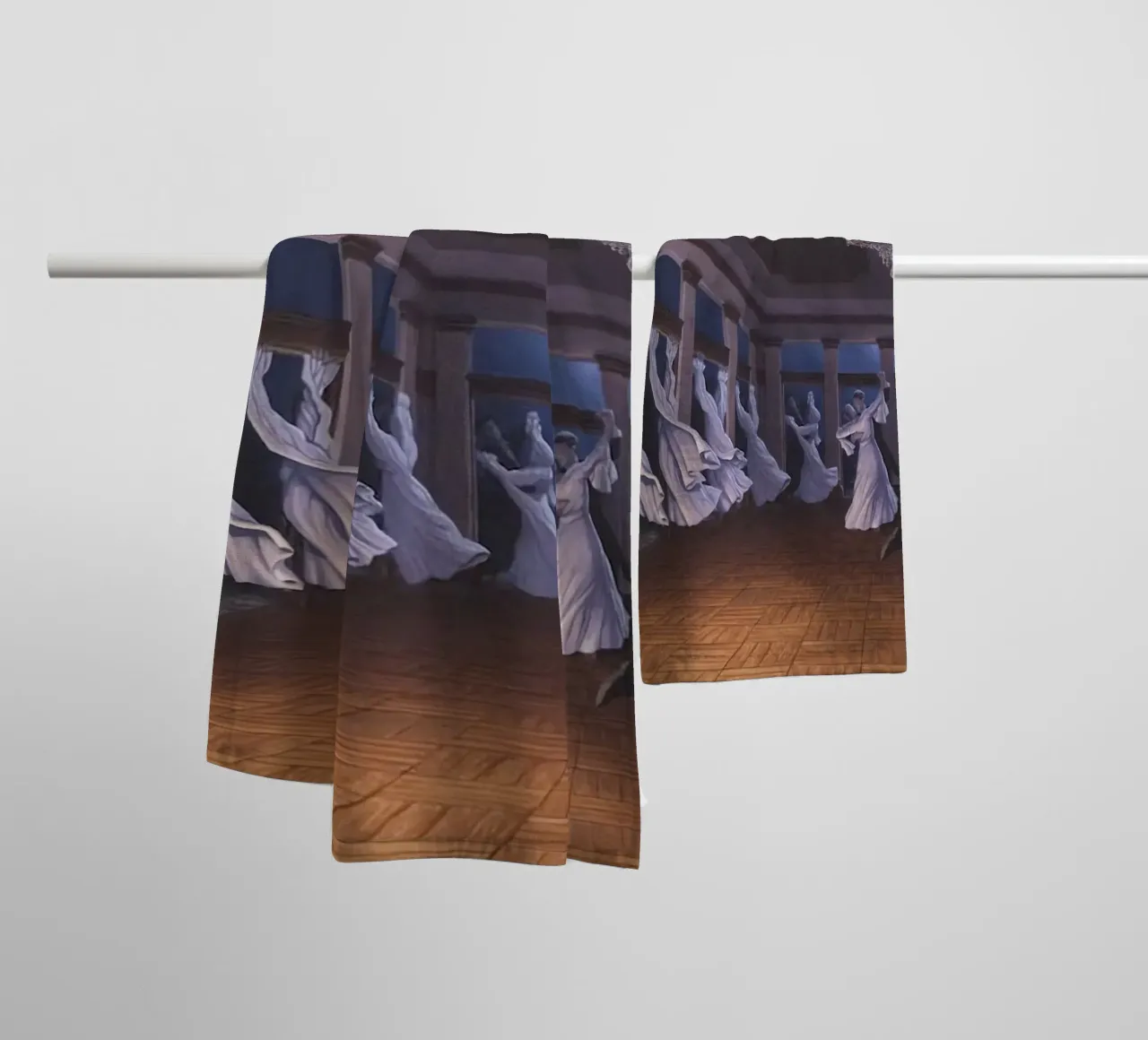 Rob Gonsalves Dansende wind badhanddoek van Trudeau Art Galley