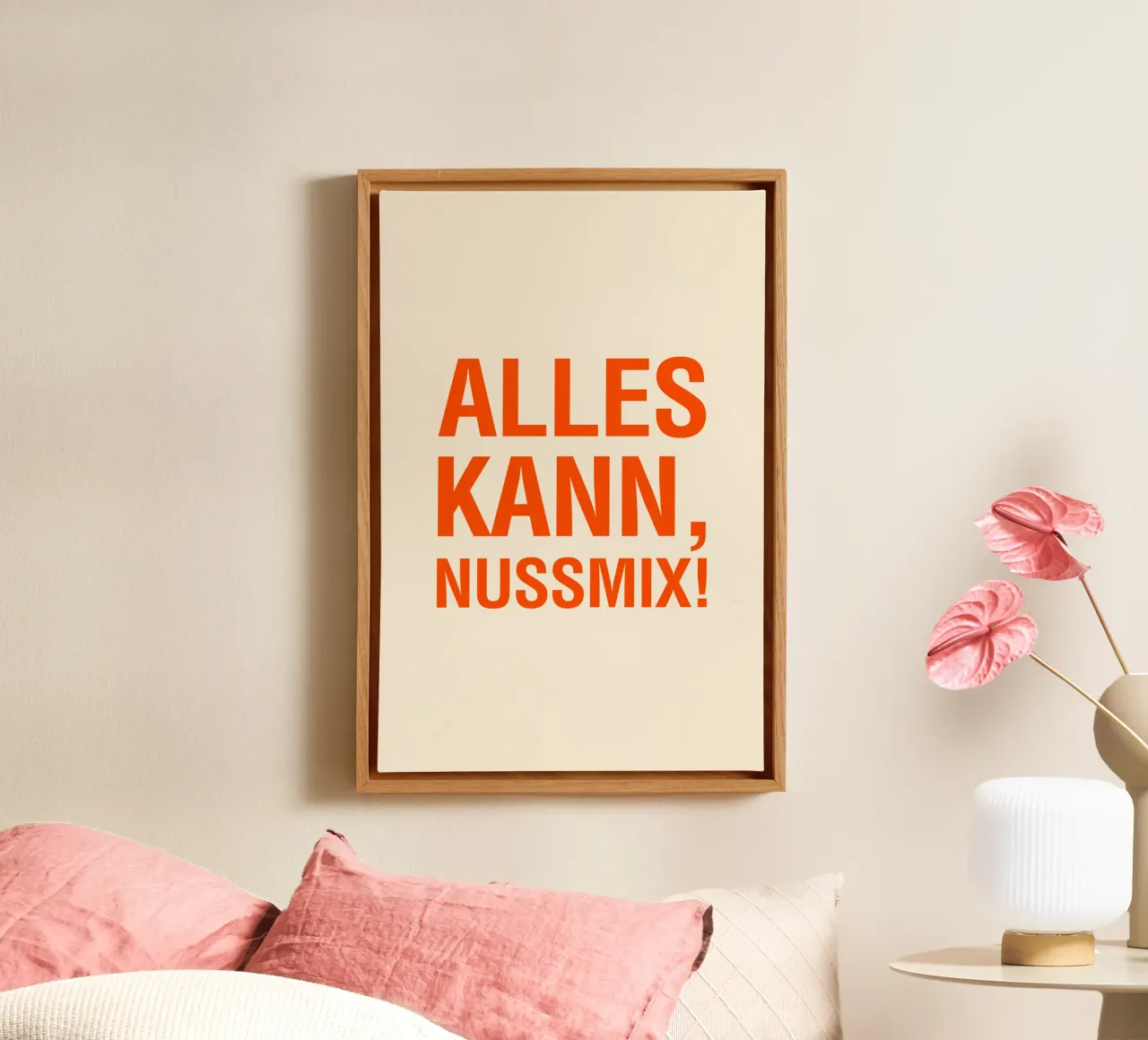 Alles kann, Nussmix! – Lustiges Typo Poster auf Deutsch canvas by The Typo Dept.
