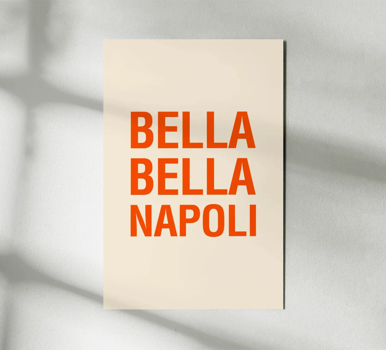 Bella Bella Napoli – Typo Poster mit mediterranem Flair forex plate by The Typo Dept.