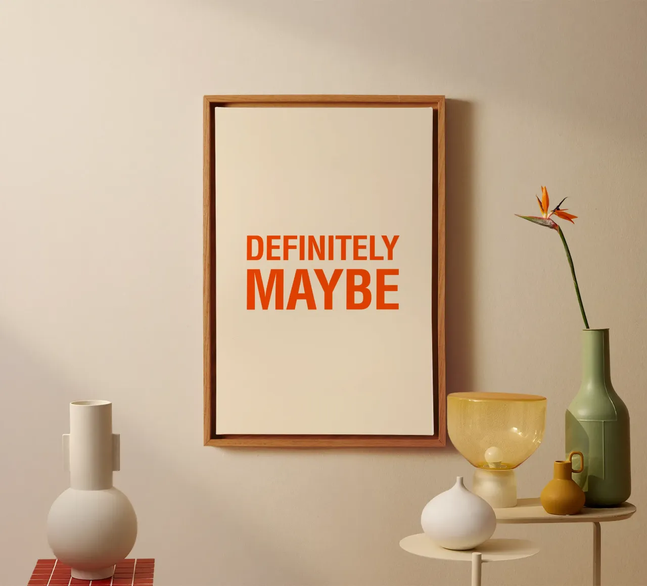 Definitely Maybe - Typo poster for the indecisive with style canvas by The Typo Dept.