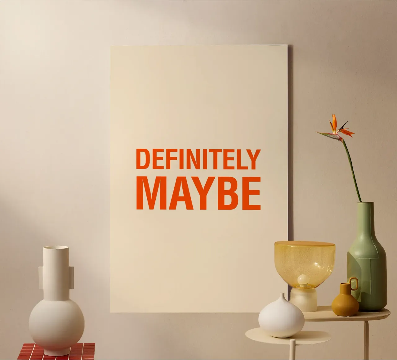 Definitely Maybe - Typo poster for the indecisive with style canvas by The Typo Dept.