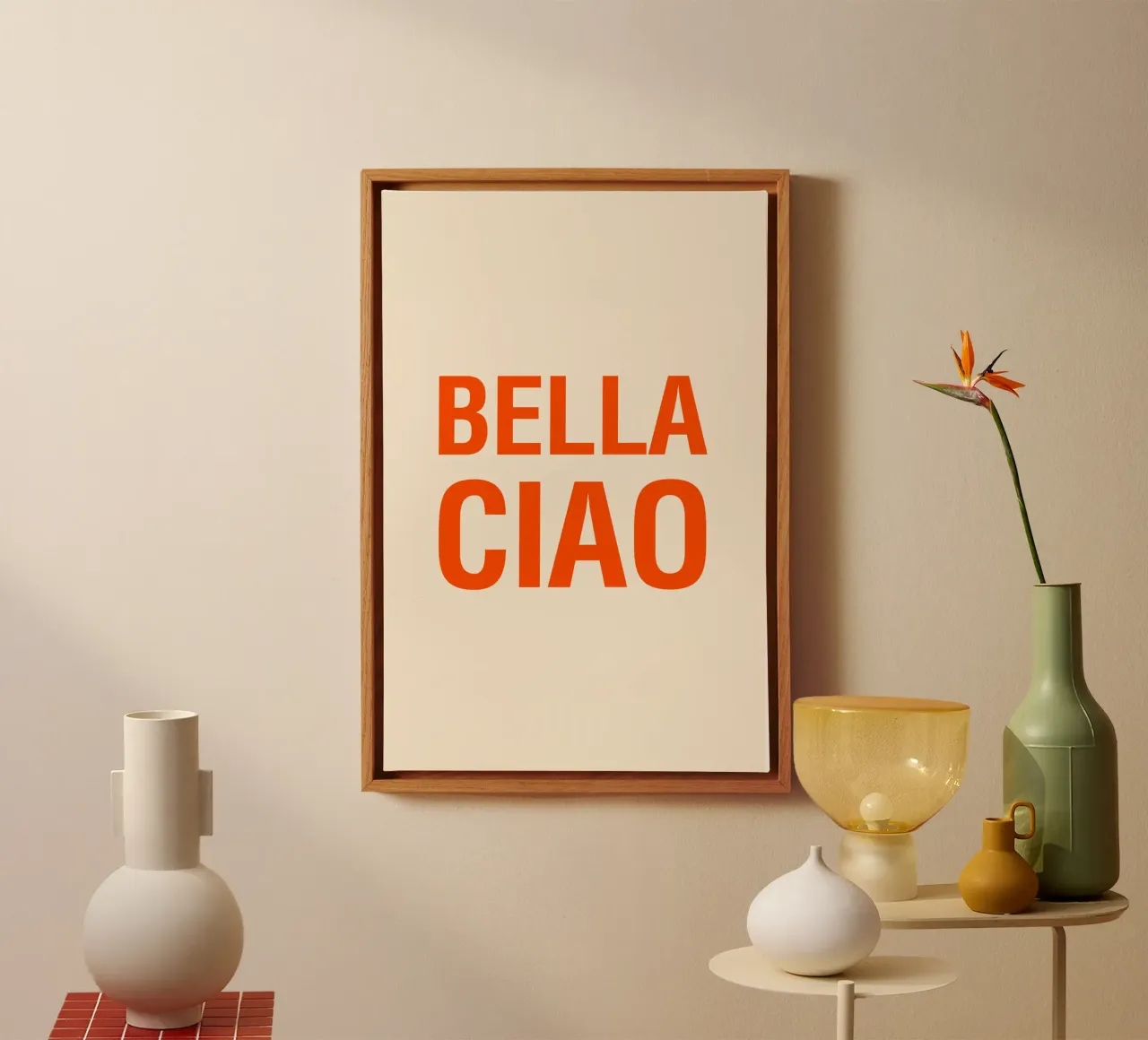 Bella Ciao – Typo Poster mit Haltung und Revoluzzer-Vibe canvas by The Typo Dept.