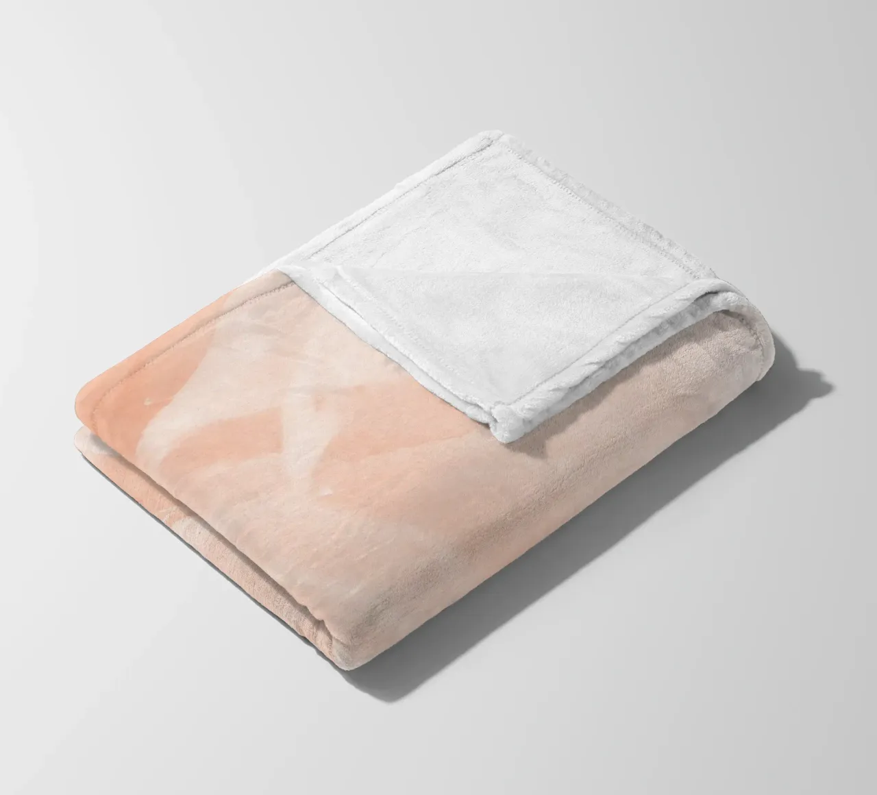 Pennellate astratte di pesca 3 coperta in pile da NouveauPrints