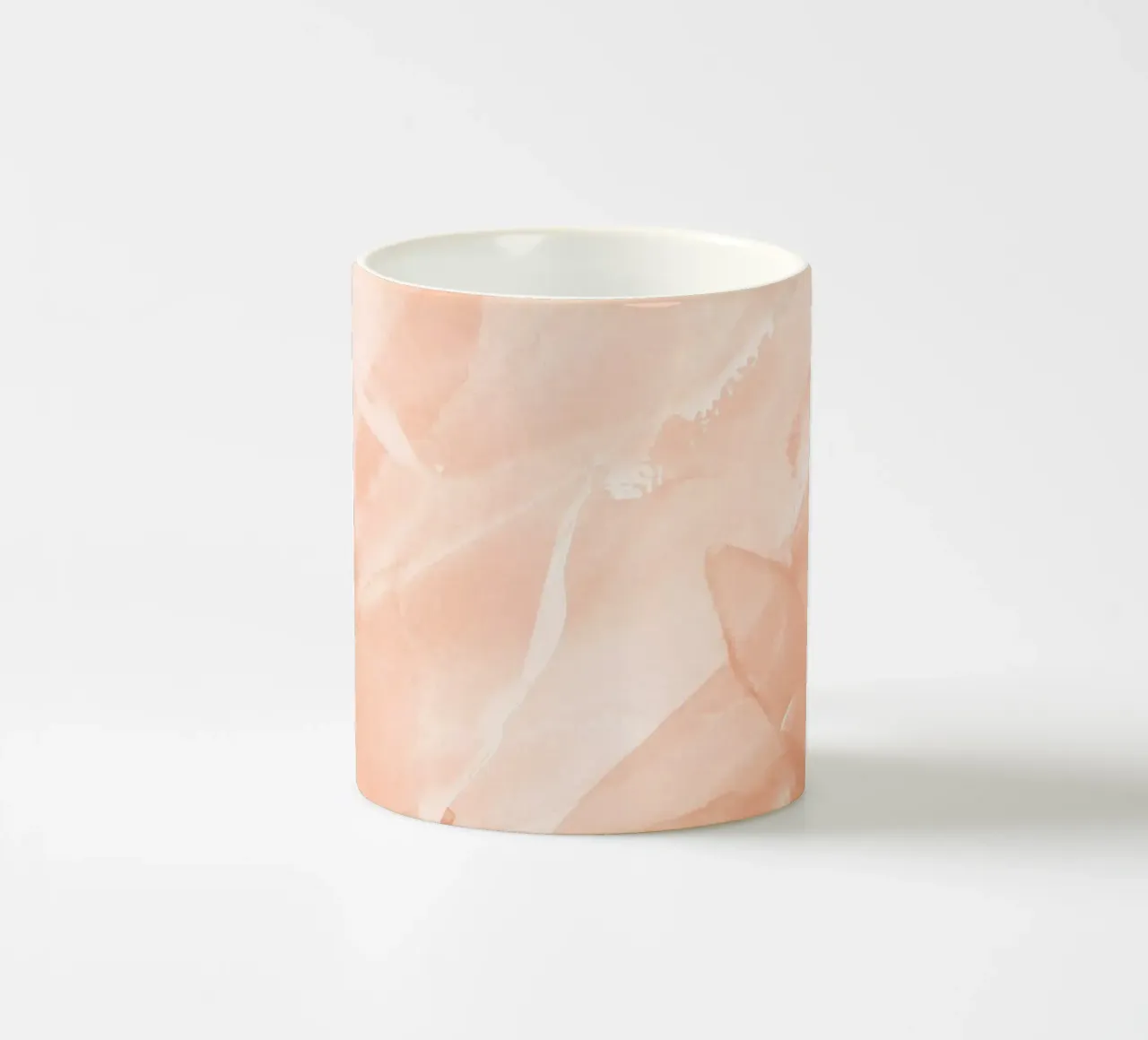 Pennellate astratte di pesca 3 tazza in ceramica da NouveauPrints