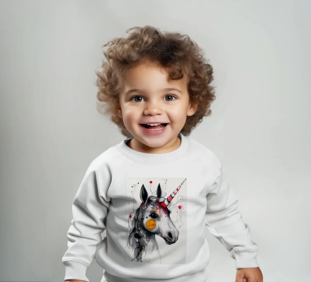 Happy unicorn felpa neonato da Justyna Jaszke JBJart