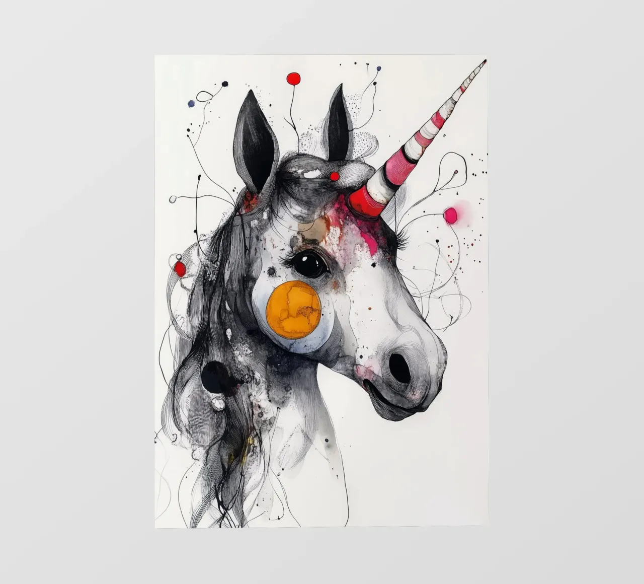 Happy unicorn photo wallpaper by Justyna Jaszke JBJart