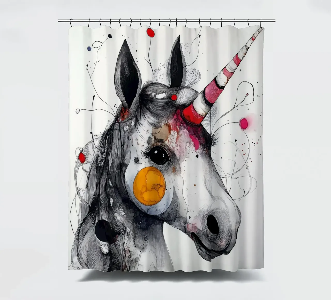 Happy unicorn tenda da doccia da Justyna Jaszke JBJart