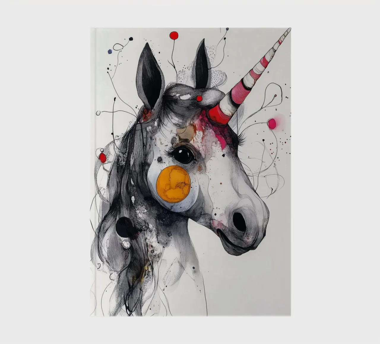 Happy unicorn notebook by Justyna Jaszke JBJart