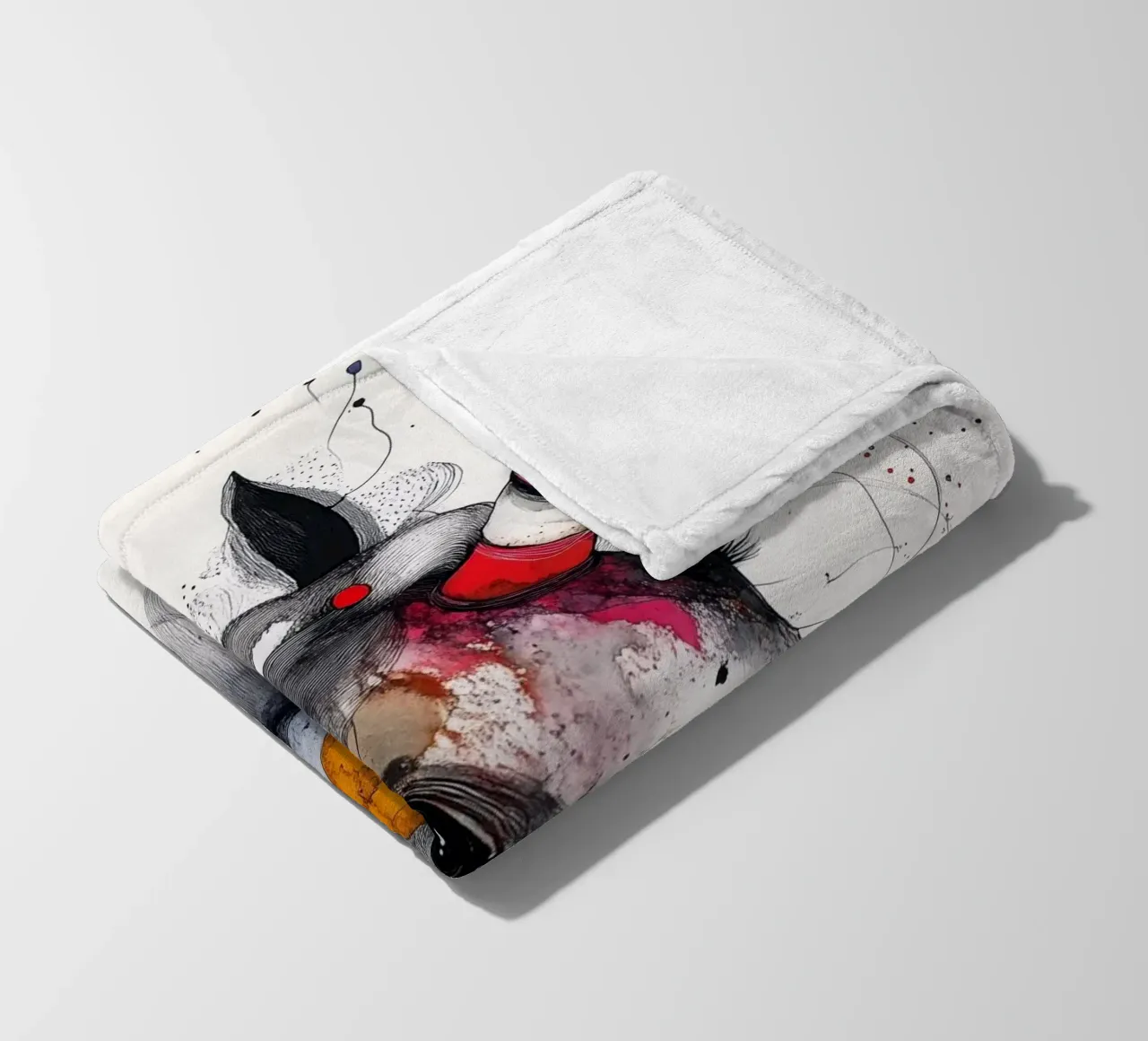 Happy unicorn coperta in pile da Justyna Jaszke JBJart