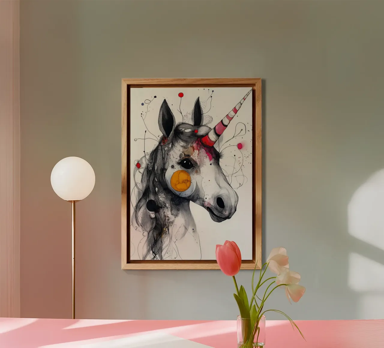Happy unicorn alluminio dibond da Justyna Jaszke JBJart