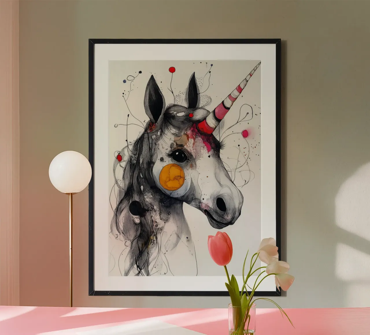 Happy unicorn carta hahnemühle da Justyna Jaszke JBJart