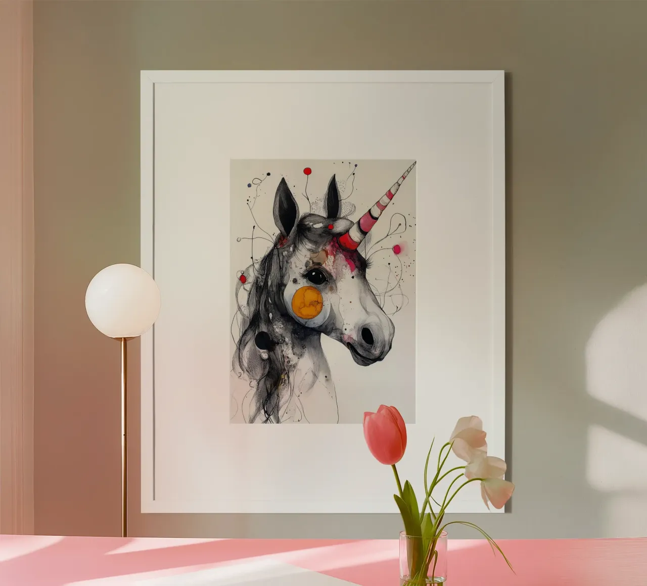 Happy unicorn carta hahnemühle da Justyna Jaszke JBJart