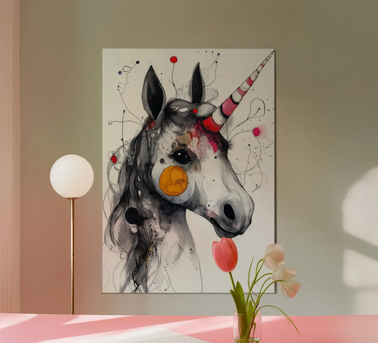 Happy unicorn carta hahnemühle da Justyna Jaszke JBJart