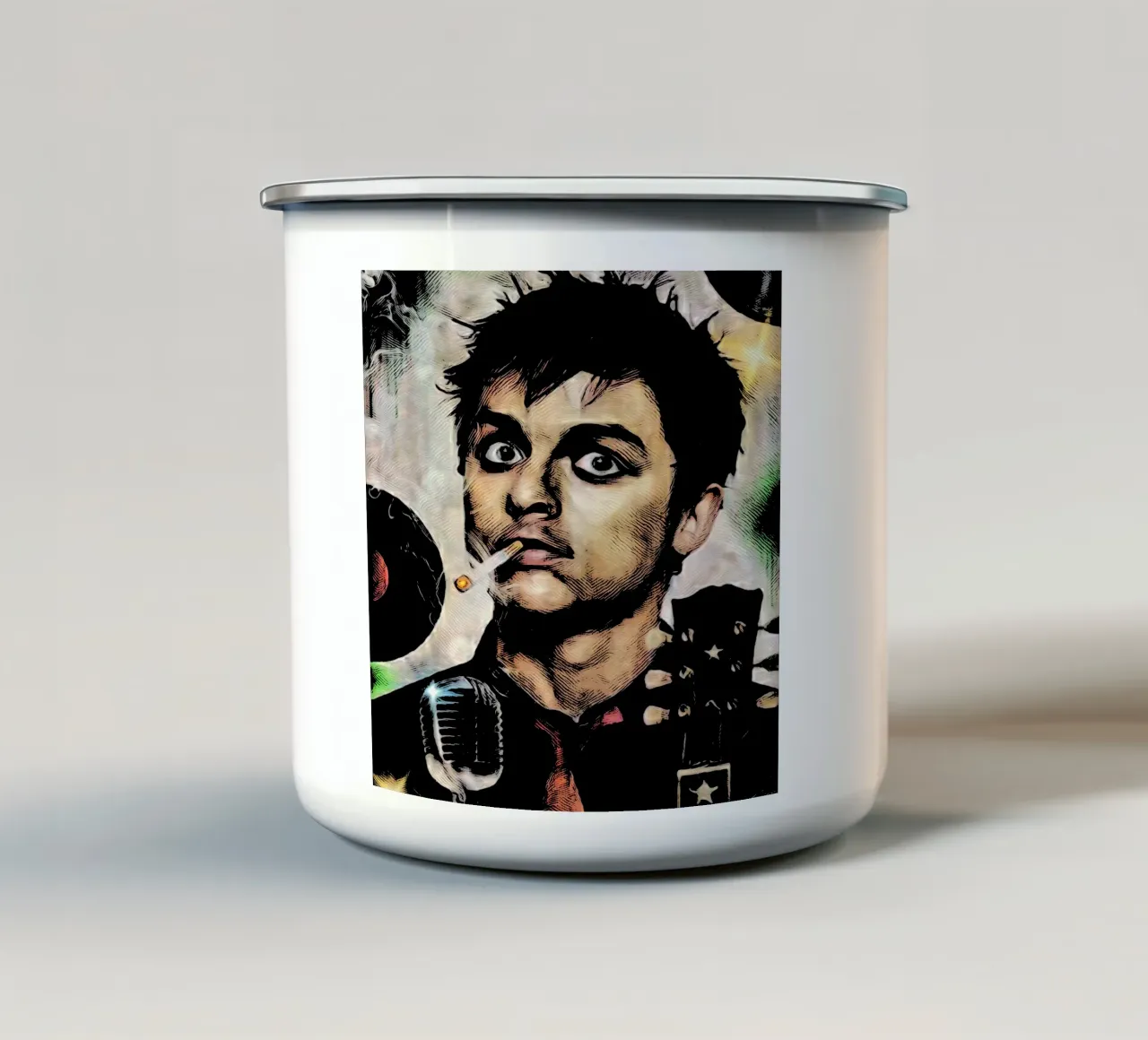 green day billie joe armstrong 2 Art tazza in smalto da music soul