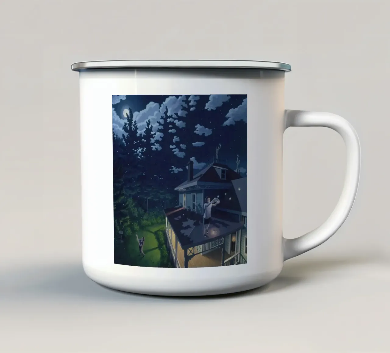 Rob Gonsalves Costellazione Firefly tazza in smalto da Trudeau Art Galley