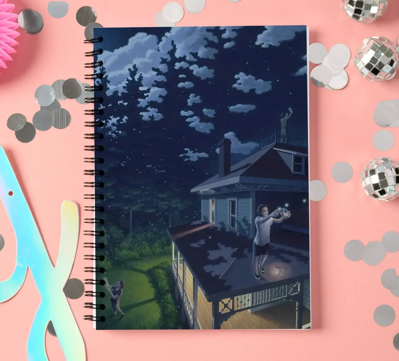 Rob Gonsalves Firefly Constellation spiral notebook by Trudeau Art Galley