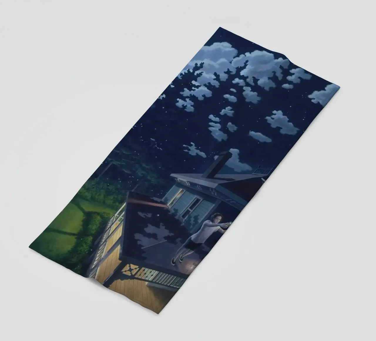 Rob Gonsalves Firefly Constellation beach towel by Trudeau Art Galley