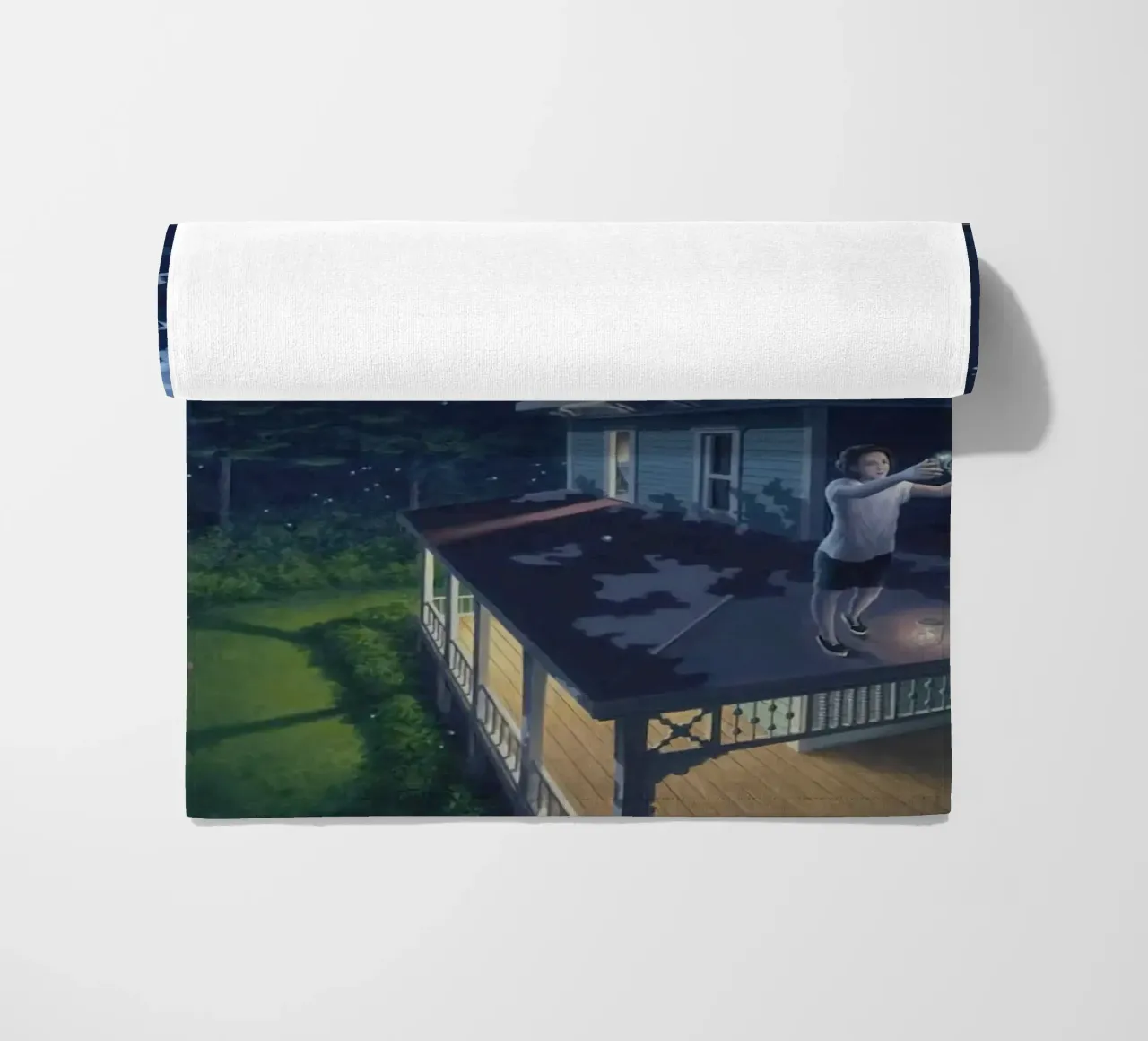 Rob Gonsalves Firefly Constellation beach towel by Trudeau Art Galley