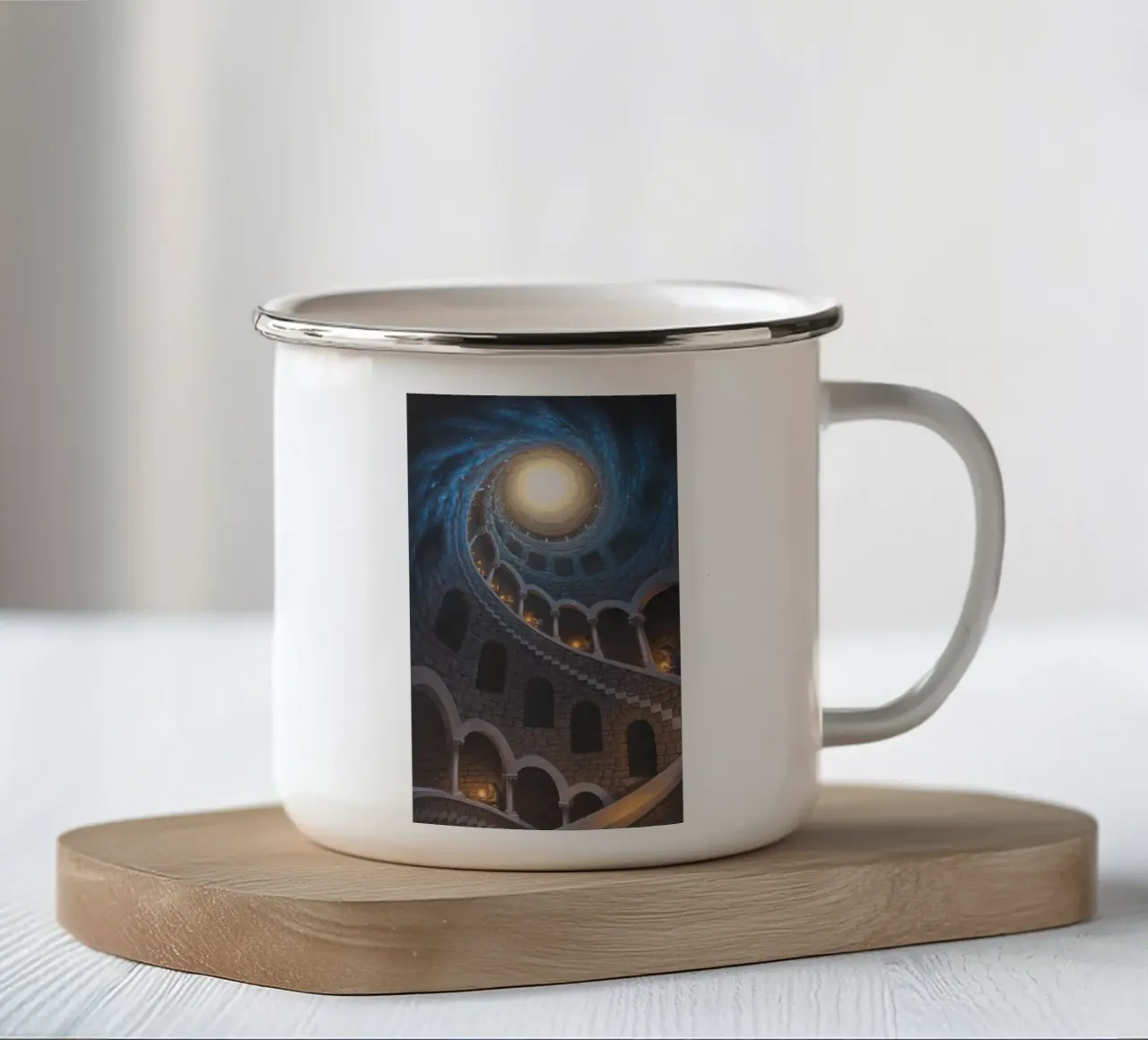 Rob Gonsalves Microcosmos tazza in smalto da Trudeau Art Galley