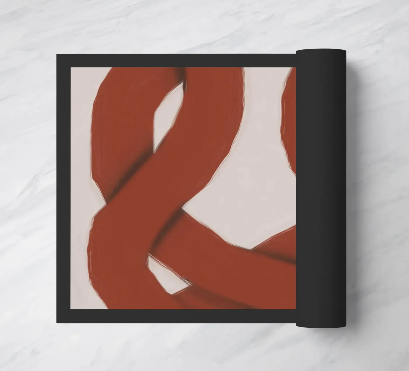 Interlocking red deurmat van Little Dean