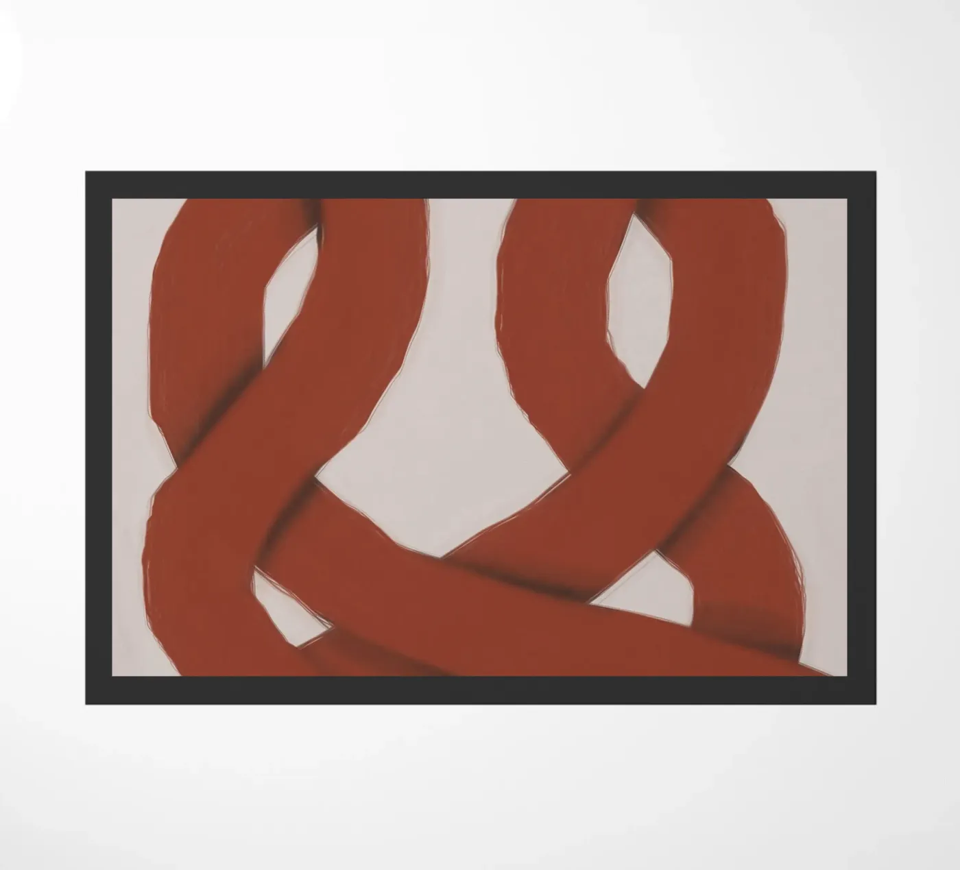 Interlocking red deurmat van Little Dean