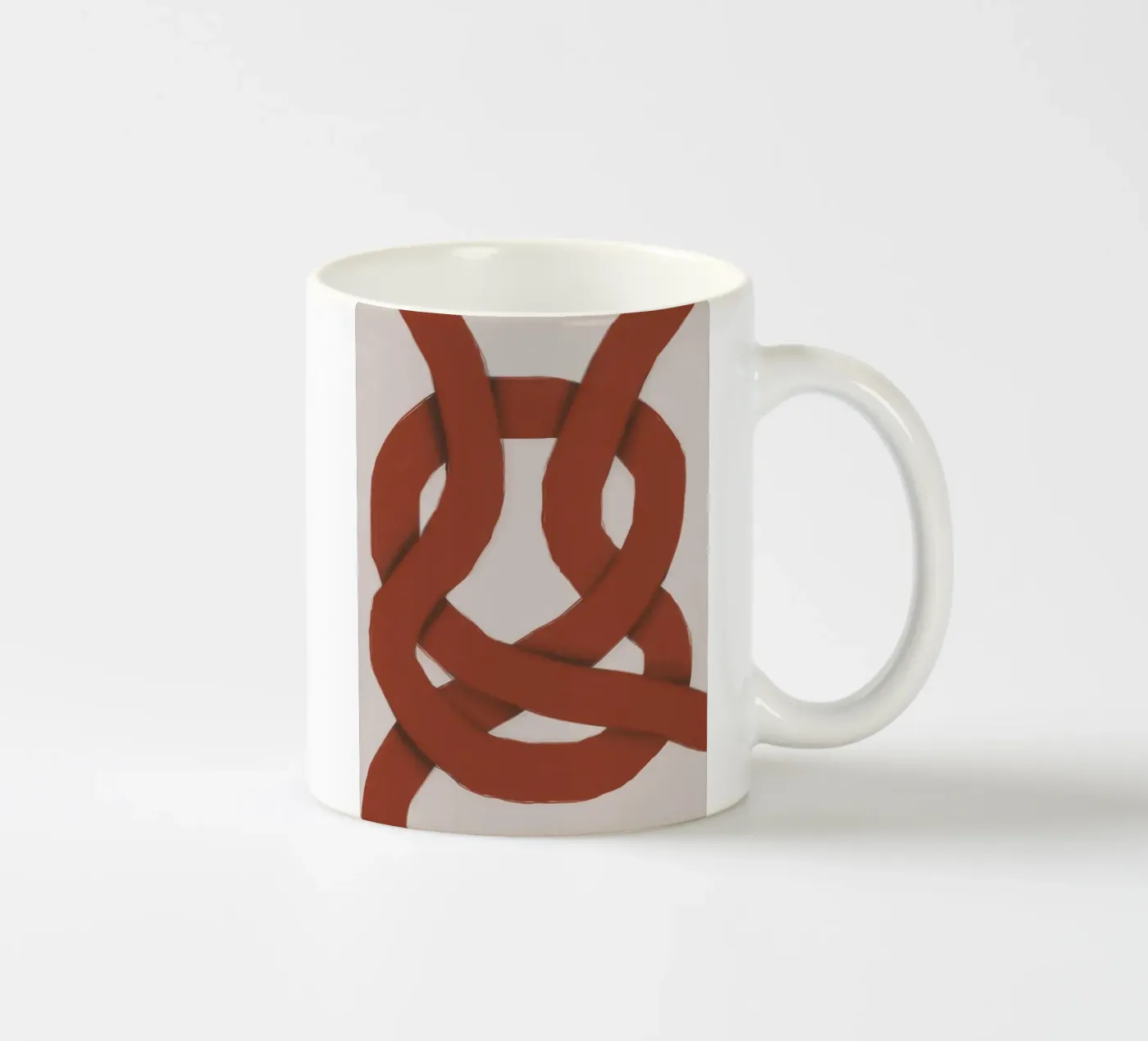 Interlocking red Keramik Tasse von Little Dean