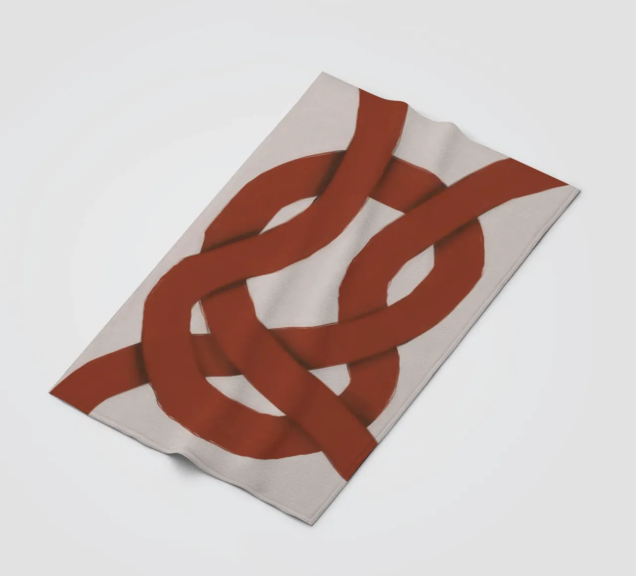 Interlocking rot Fleecedecke von Little Dean