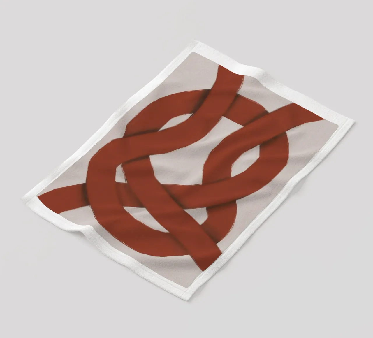 Interlocking rot Fleecedecke von Little Dean