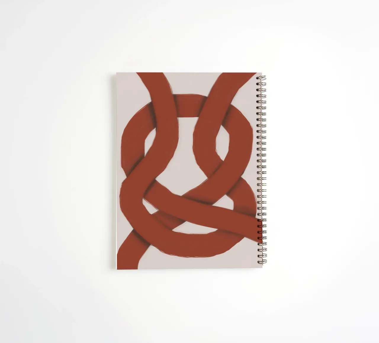 Interlocking red spiral notebook by Little Dean