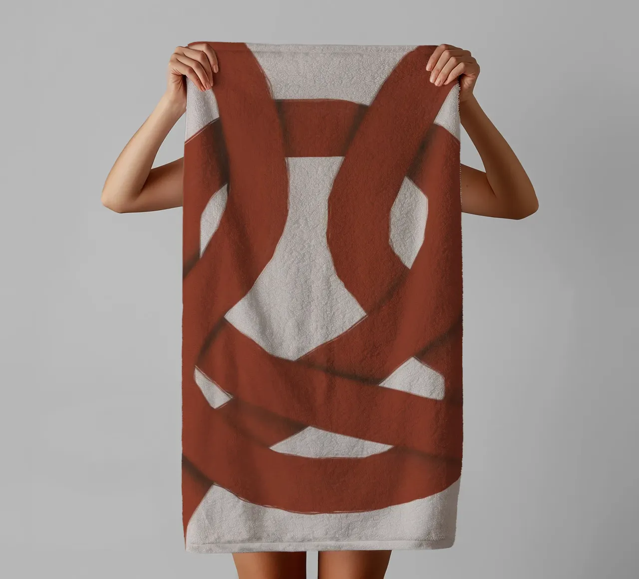 Interlocking red towel by Little Dean