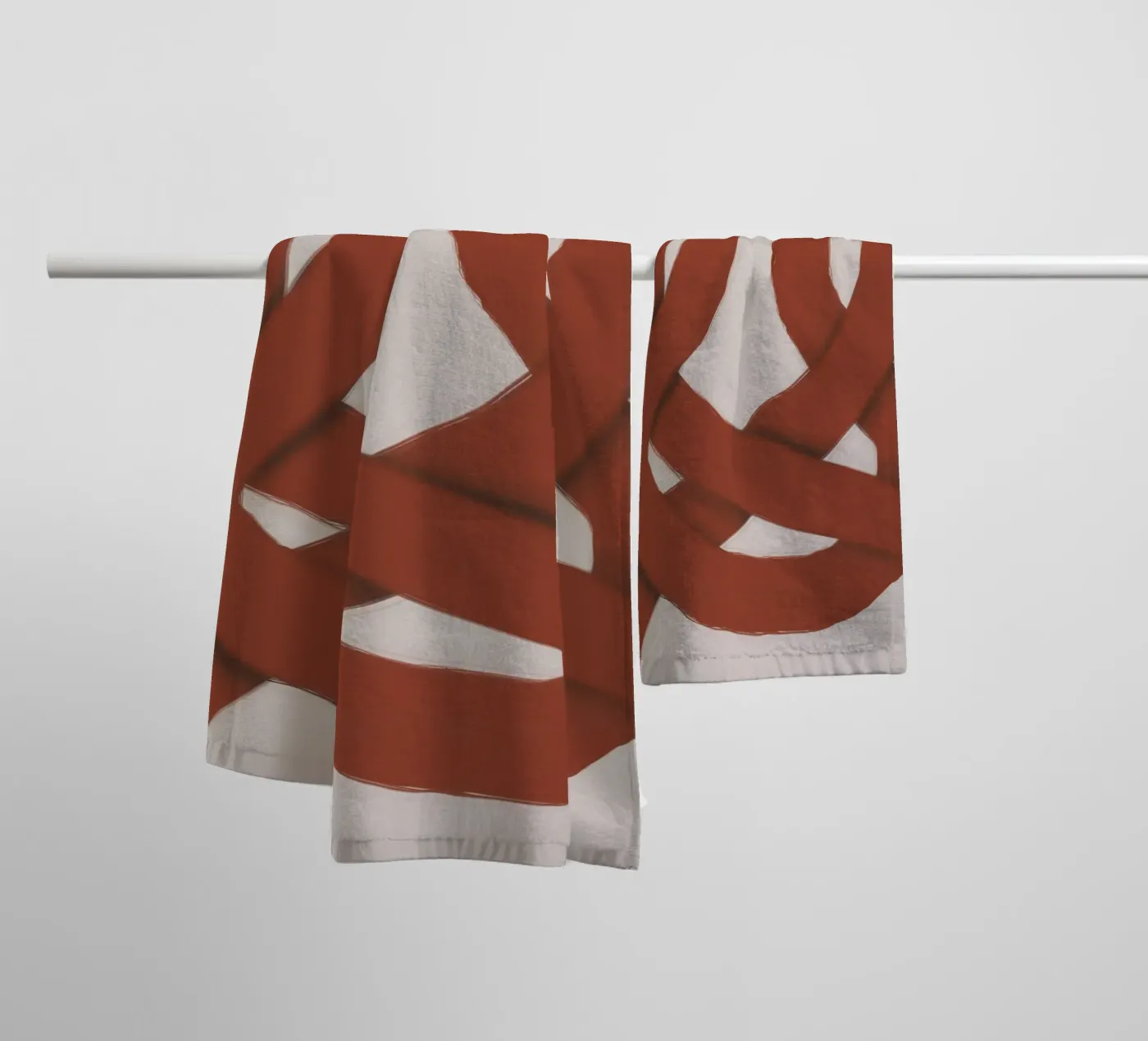 Interlocking rot Handtuch von Little Dean