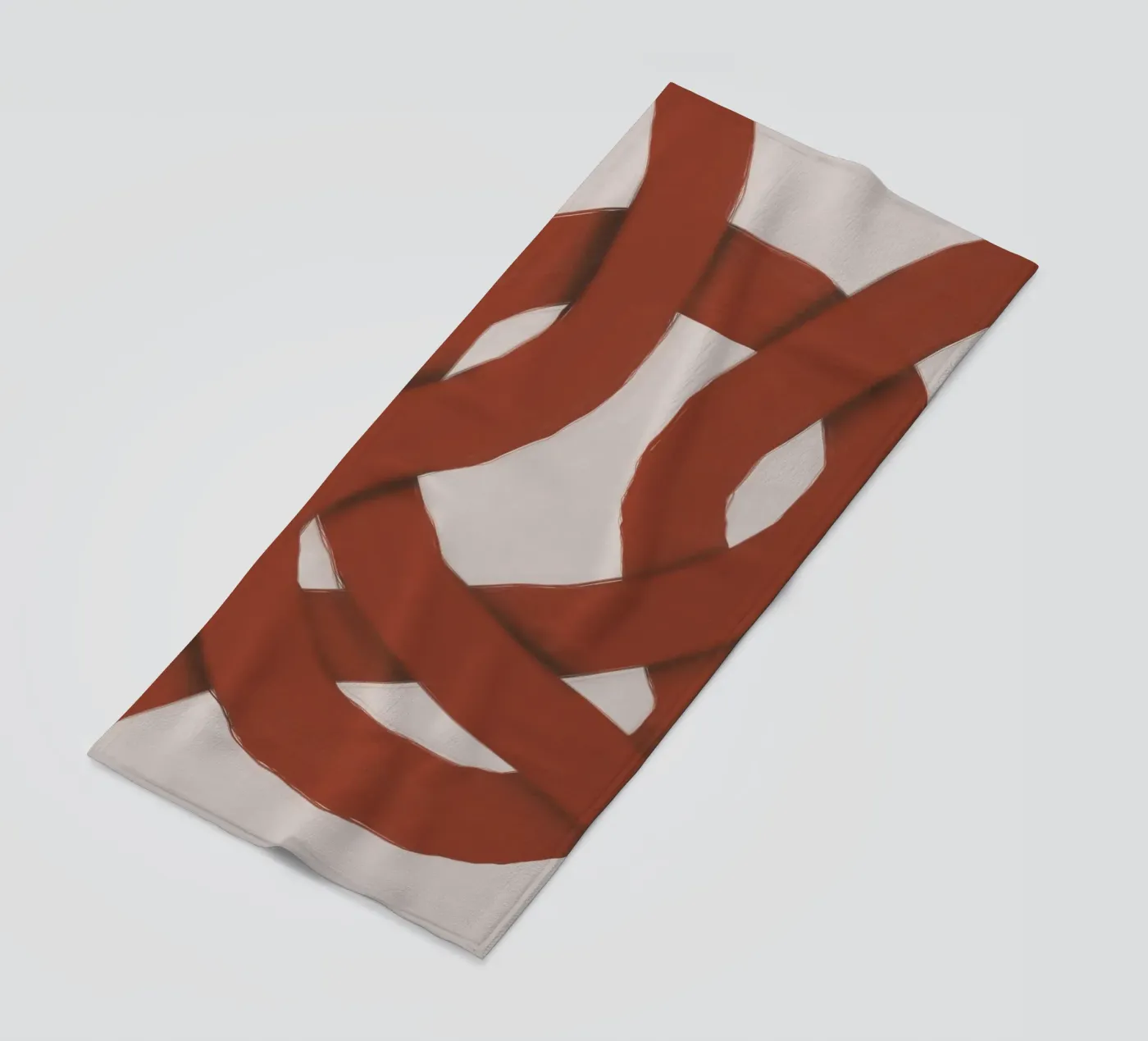 Interlocking red beach towel by Little Dean