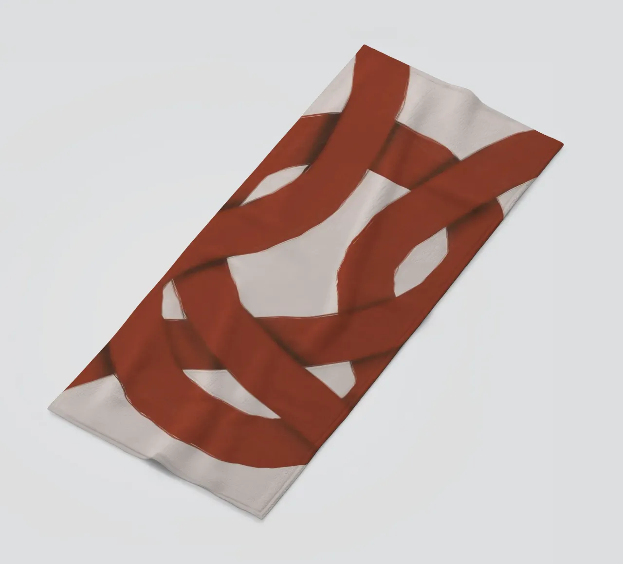 Interlocking red beach towel by Little Dean